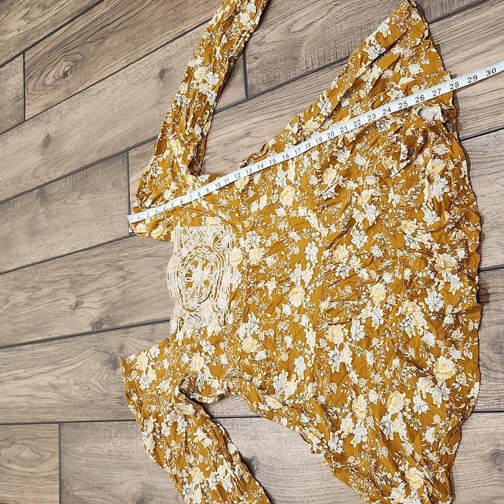 Rewind Mustard and White Floral Dress